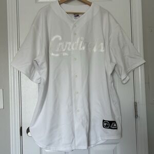 Majestic MLB‎ Vintage Cardinals All White Button Up Jersey